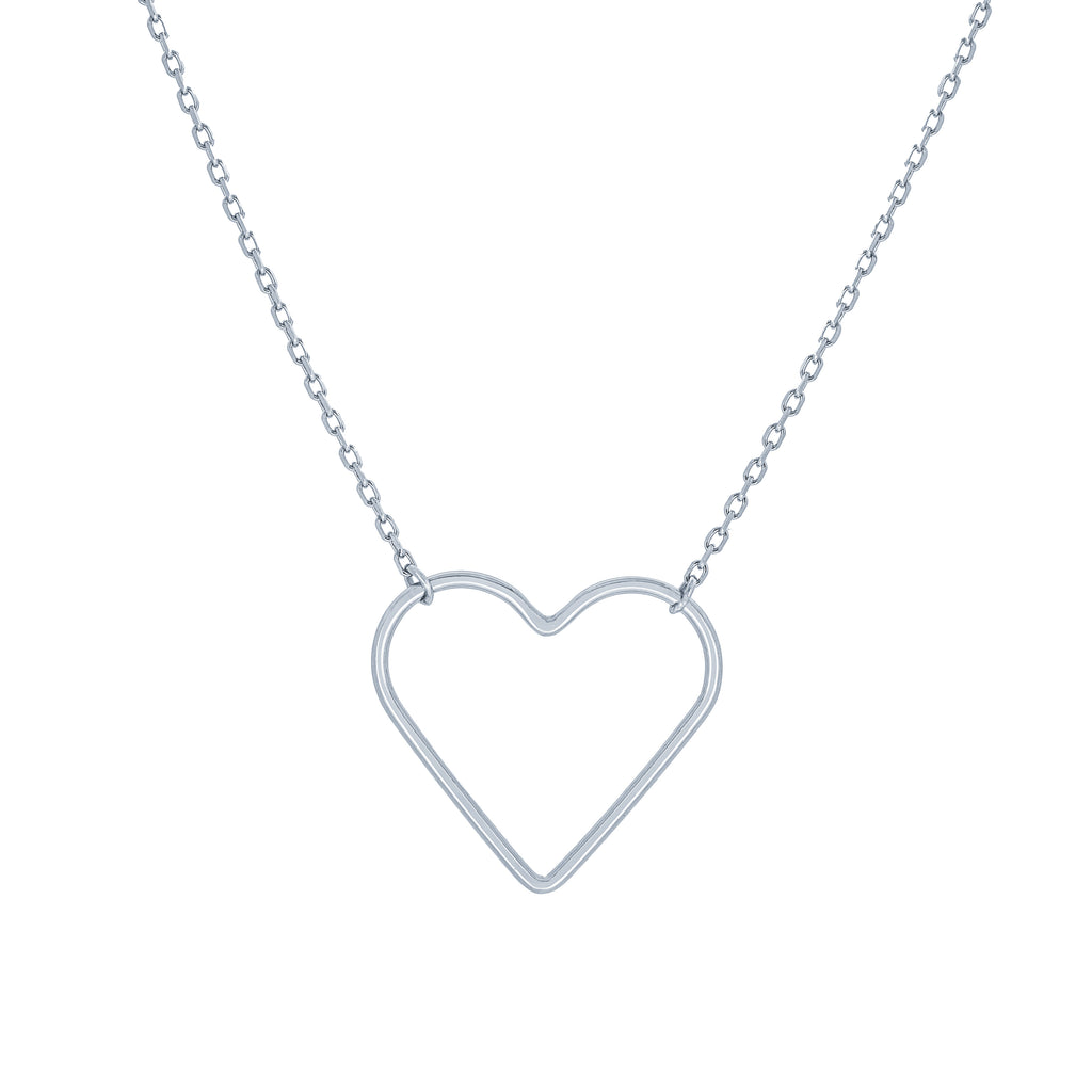 (100088) Heart Necklace In Sterling Silver