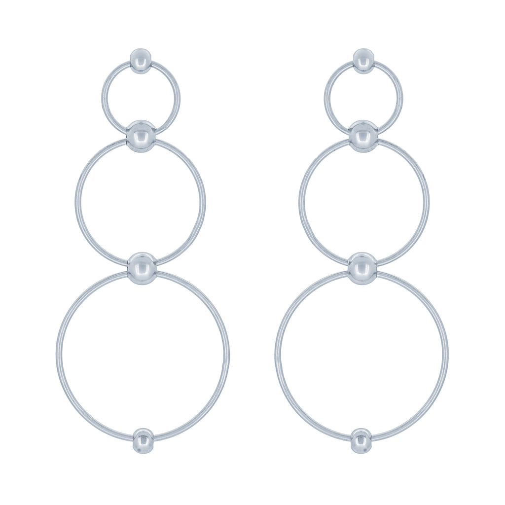 (100128) Circles Earrings In Sterling Silver