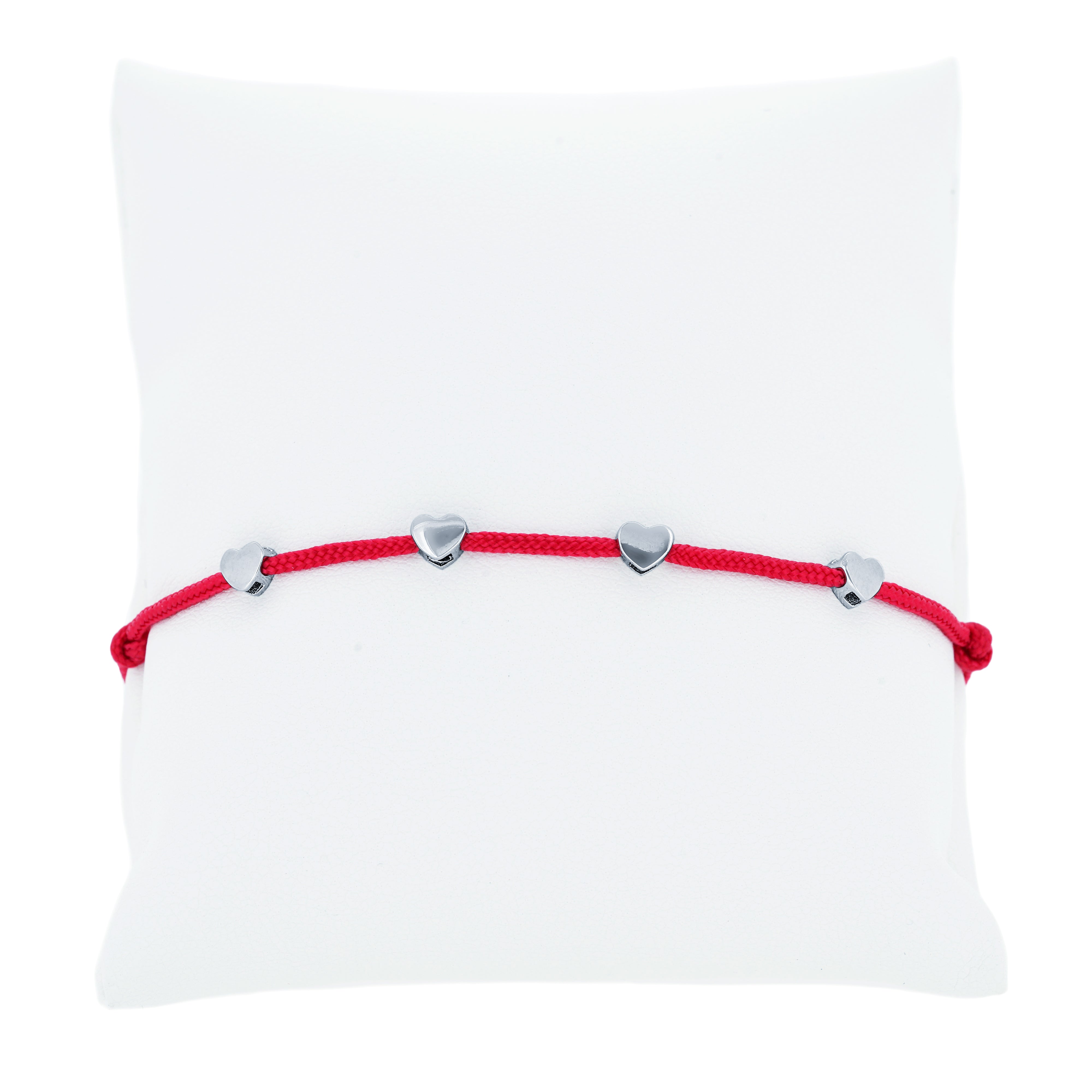 (100031) Red String Bracelet In Sterling Silver