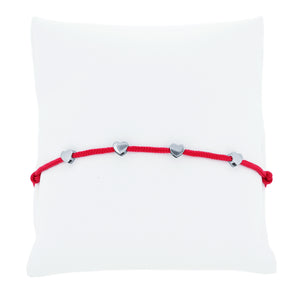 (100031) Red String Bracelet In Sterling Silver