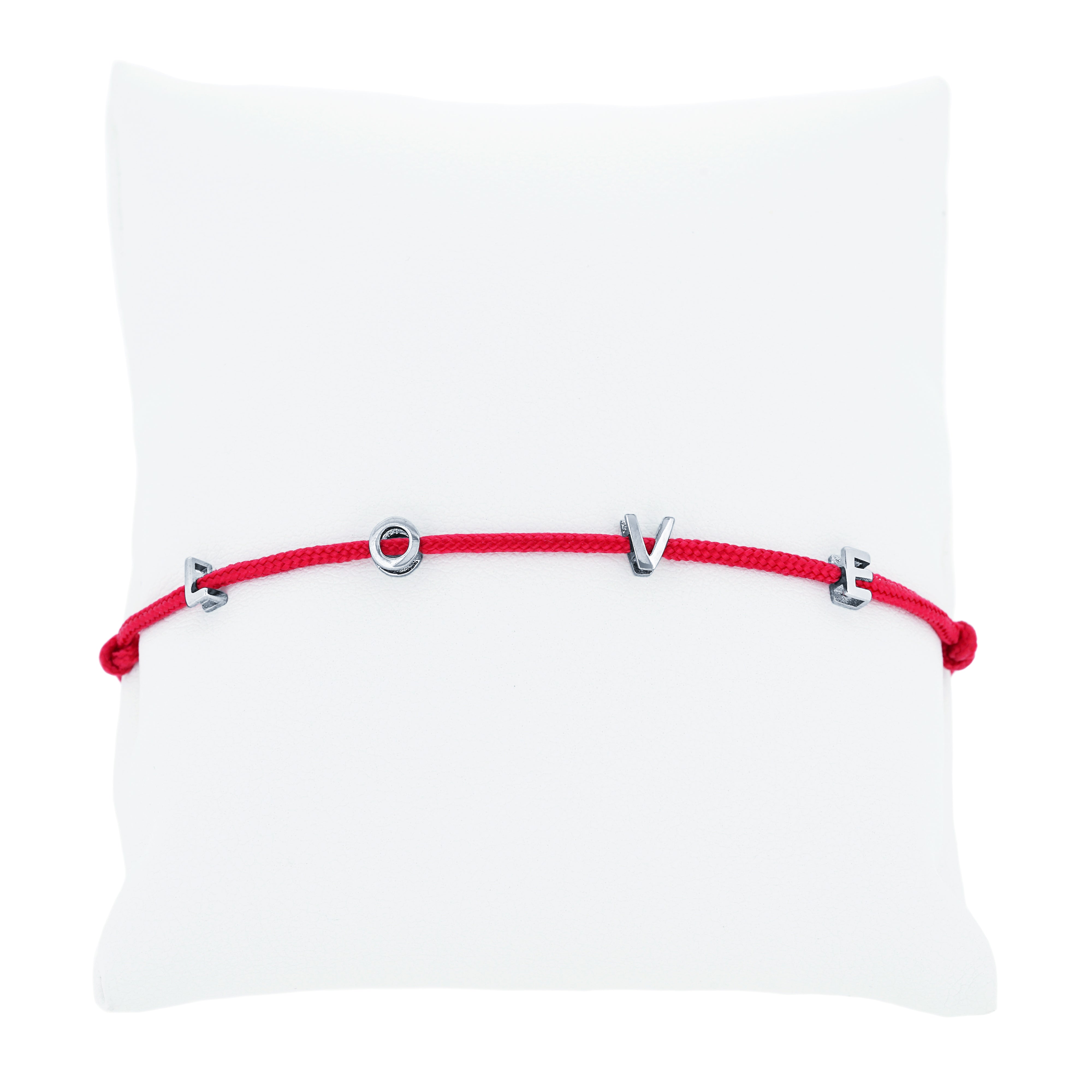 (100032) Red String Bracelet In Sterling Silver