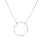 (100086A) Circle Necklace In Sterling Silver and Rose Gold Plate