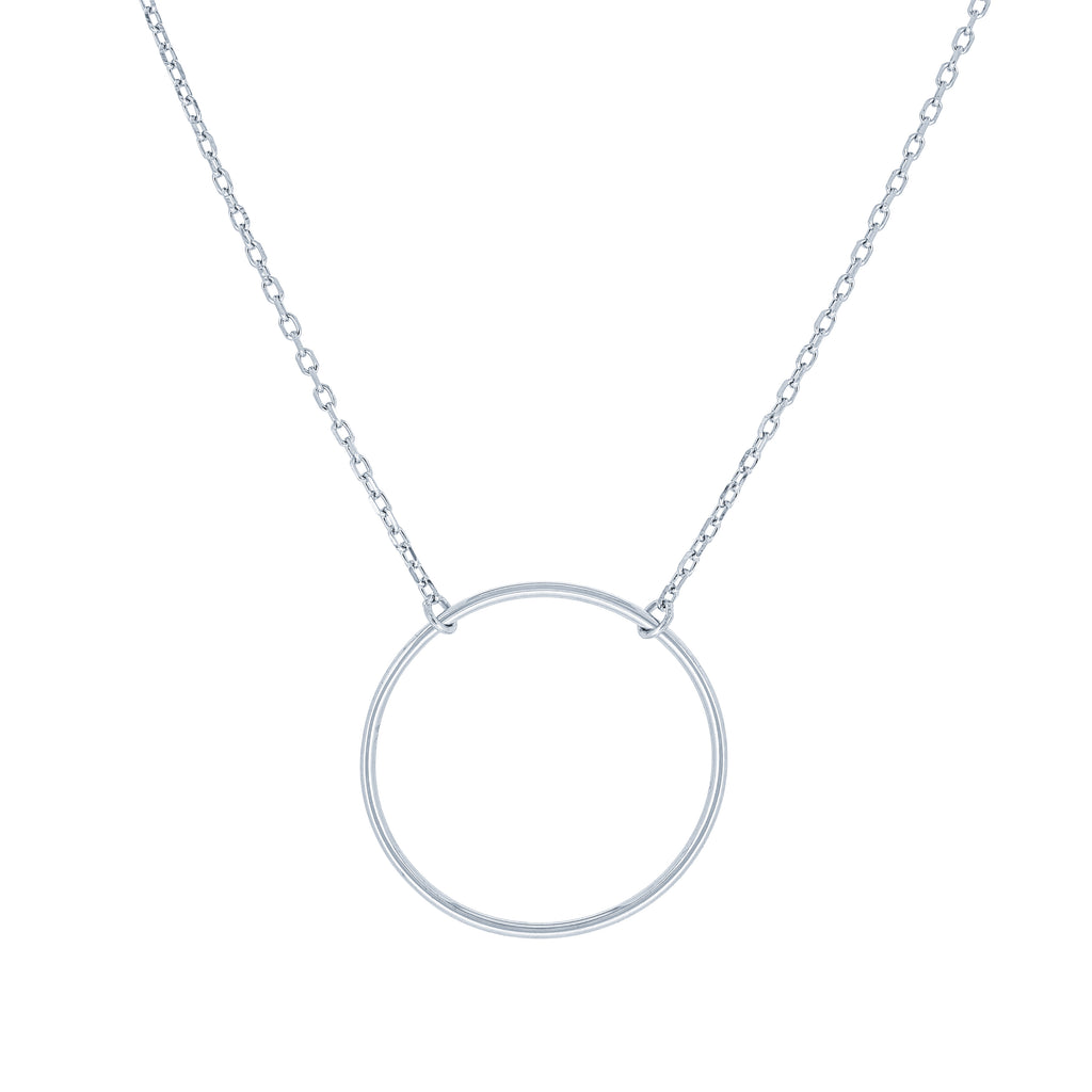 (100086) Circle Necklace In Sterling Silver