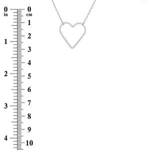 (100088) Heart Necklace In Sterling Silver