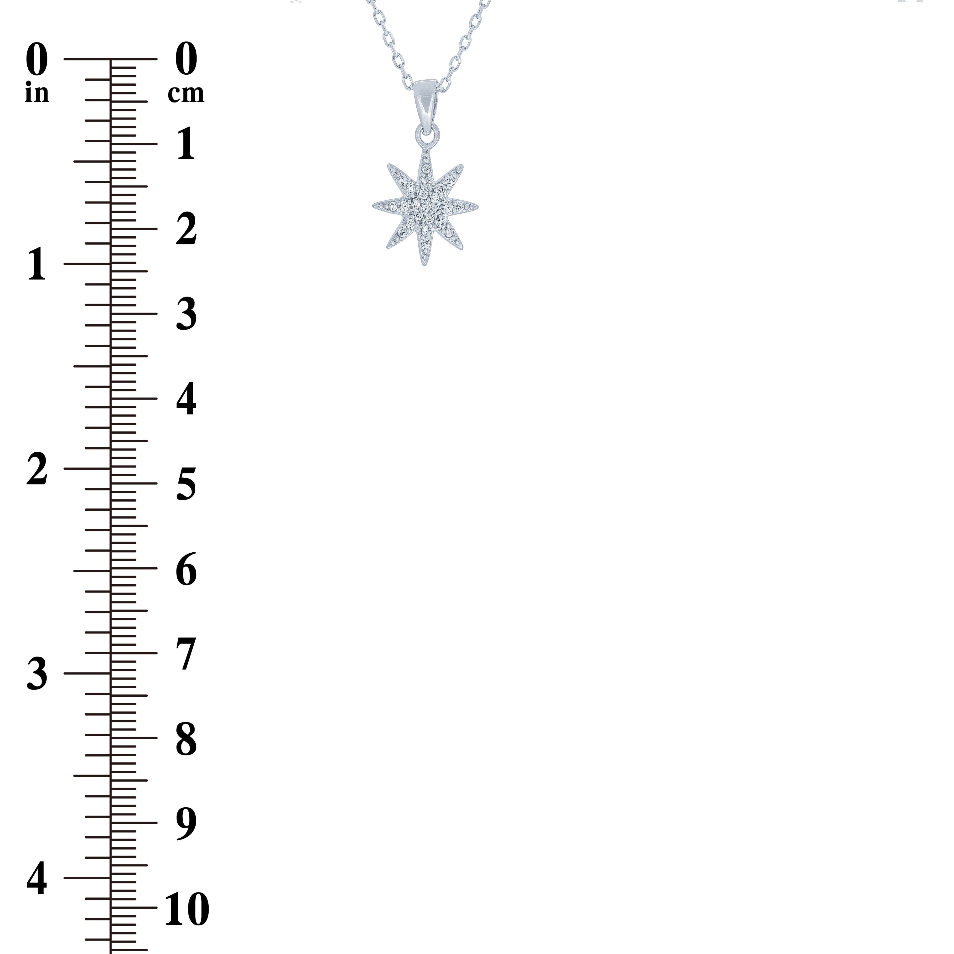 (100107) Snowflake Pendant Necklace In Sterling Silver