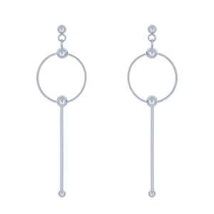 (100129) Circle Earrings In Sterling Silver