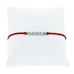(100134) Red String Cubic Zirconia Bracelet In Sterling Silver